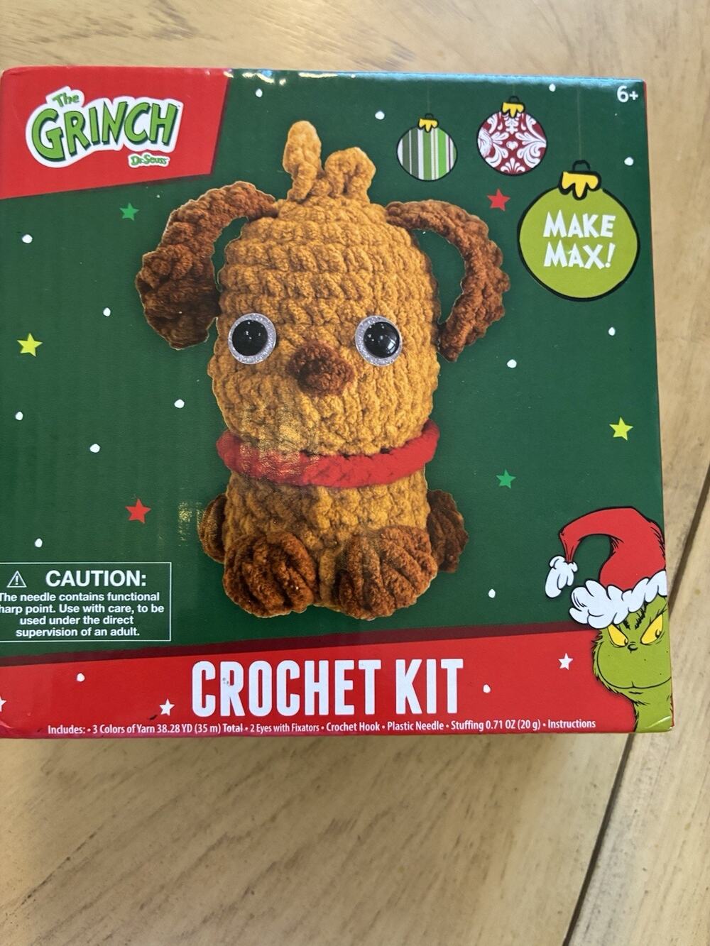 Dr. Seuss The Grinch Make Max Crochet Kit Amigurumi Dog Plush Craft Set Complete